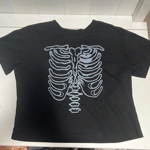 y2k skeleton shirt